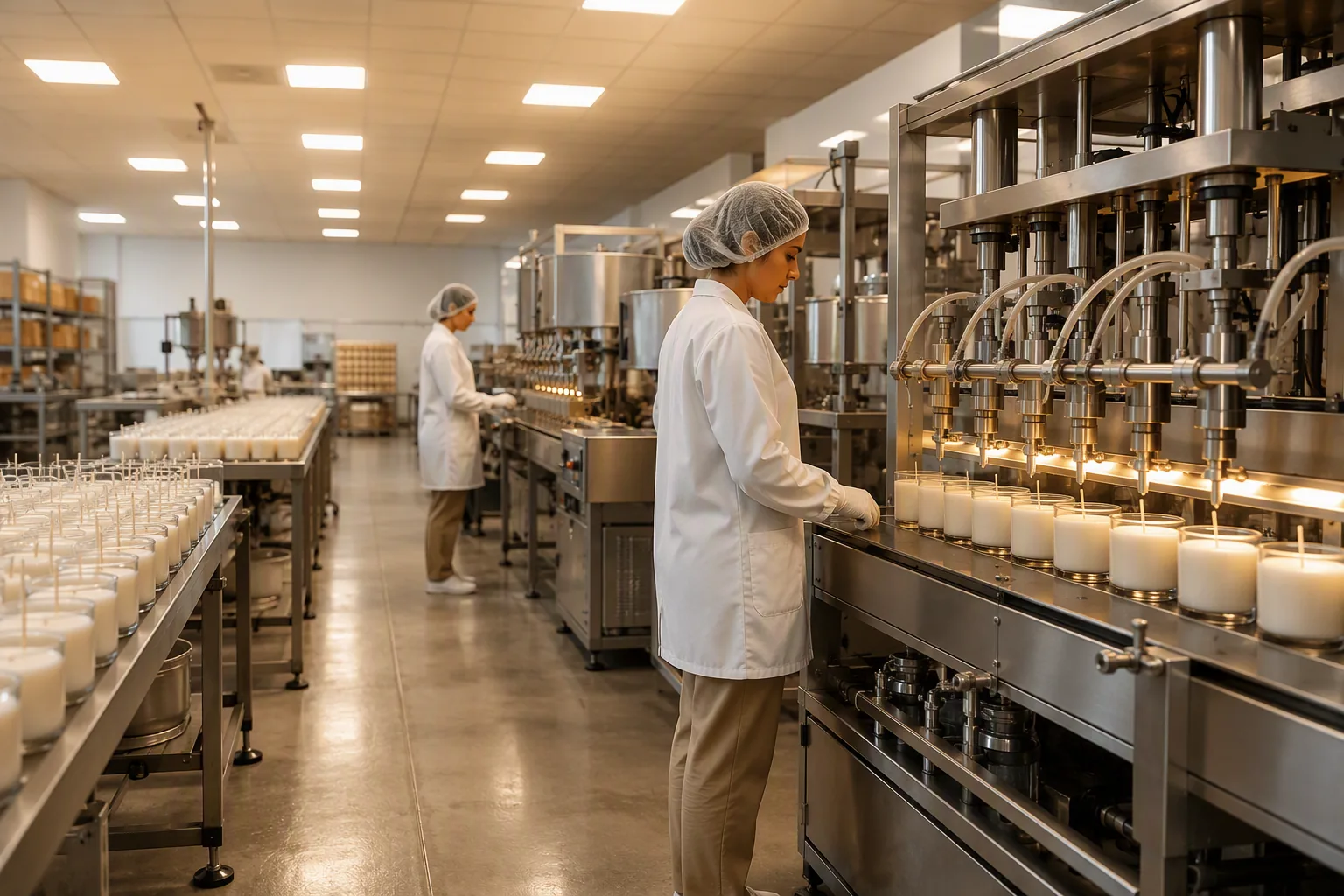Inside the POSISION candle wax factory workshop in Henan, China